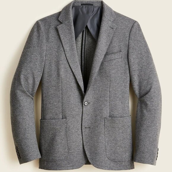 π΄οΈ J.Crew Menβs Slim Fit Grey Wool Blend Knit Blazer SZ S | Classic Casual - Picture 2 of 8